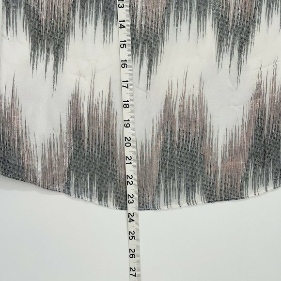 Erin Fetherston Silk Metallic Ikat Blouse Top - Picture 7 of 8